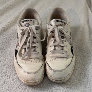 Reebok Off-White and Black Sneakers